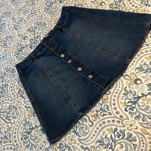Button Front Denim Mini Skirt by Mossimo